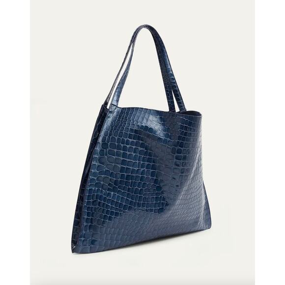 Christian Louboutin Le54 Tote | Blue Alligator-Embossed Leather | NWT - Picture 2 of 4